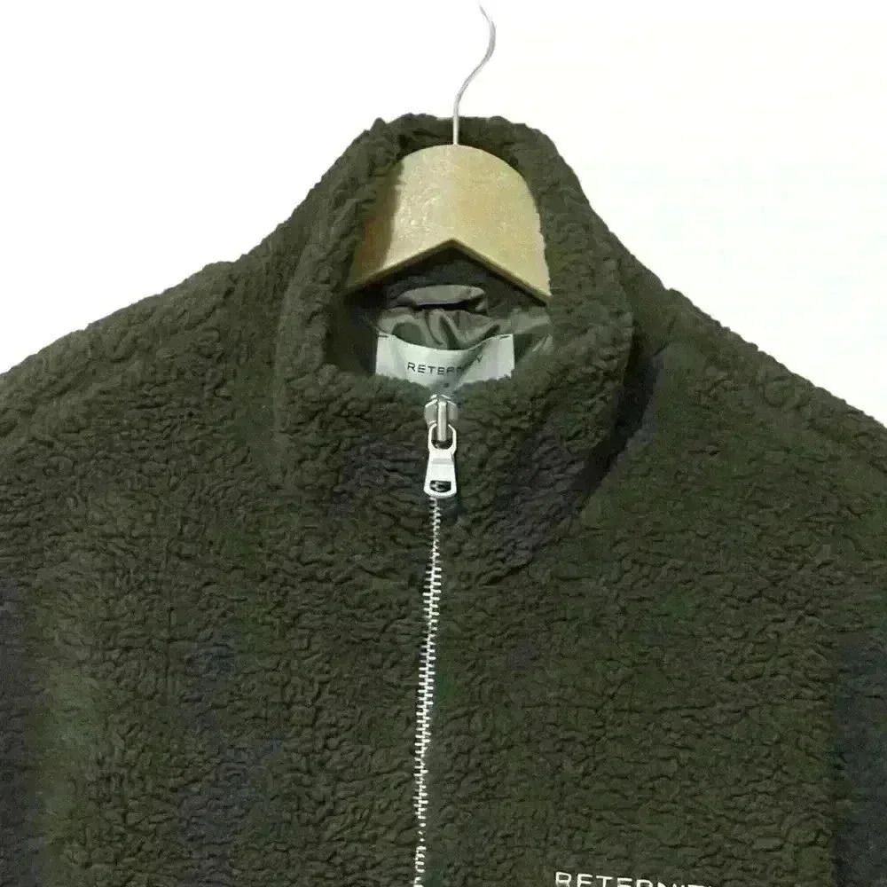 Reternity Olive Zip Jacket S Nwt Drop Shoulder Decorative Stitching Streetwear — image 5 of 8